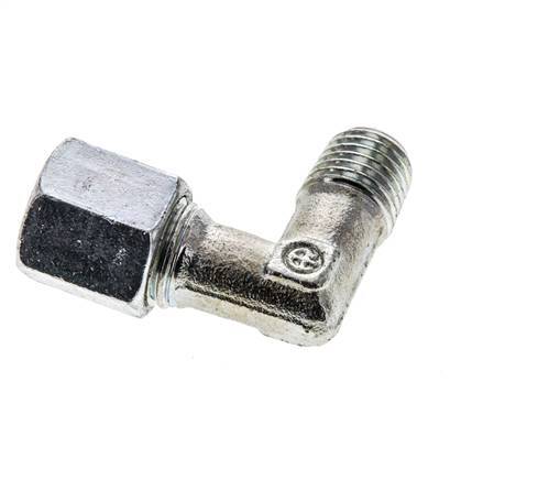 6S & M12x1.5 (con) Zink plated Steel Elbow Cutting Fitting with Male Threads 630 bar ISO 8434-1