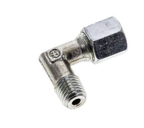 6S & M12x1,5 (con) Verzinkter Stahl-Winkelverschraubung mit Außengewinde 630 bar ISO 8434-1