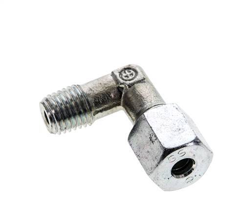 6S & M12x1,5 (con) Verzinkter Stahl-Winkelverschraubung mit Außengewinde 630 bar ISO 8434-1