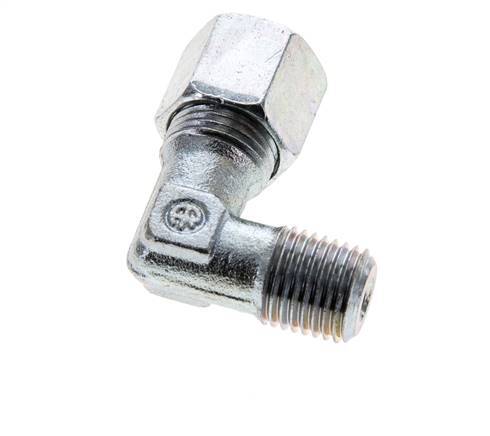 8S & M14x1,5 (con) Verzinkter Stahlwinkel mit Außengewinde 630 bar ISO 8434-1