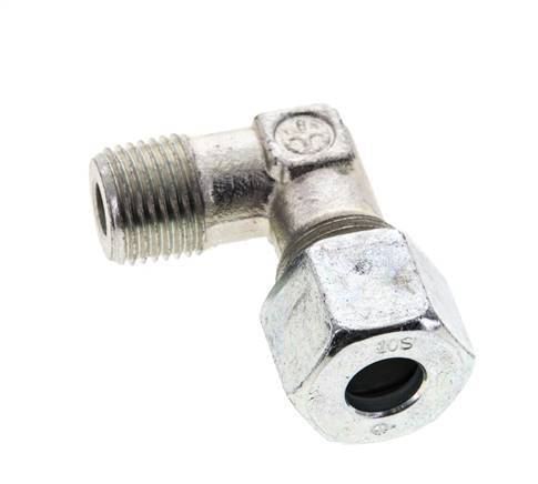 10S & M16x1.5 (con) Zink plated Steel Elbow Cutting Fitting with Male Threads 630 bar ISO 8434-1
