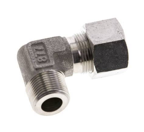 16S & M22x1.5 (con) Stainless Steel Elbow Cutting Fitting with Male Threads 400 bar ISO 8434-1