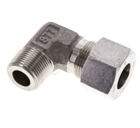 16S & M22x1.5 (con) Stainless Steel Elbow Cutting Fitting with Male Threads 400 bar ISO 8434-1