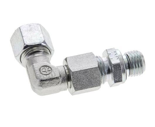 10L & M14x1.5 Zink plated Steel Elbow Cutting Fitting with Male Threads 315 bar Adjustable ISO 8434-1