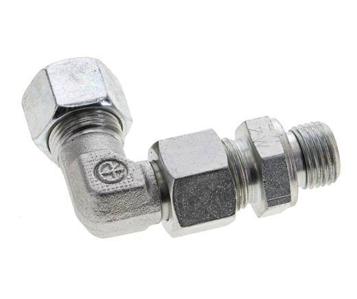 12L & M16x1.5 Zink plated Steel Elbow Cutting Fitting with Male Threads 315 bar Adjustable ISO 8434-1