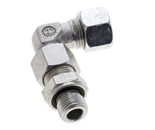 12L & M16x1.5 Zink plated Steel Elbow Cutting Fitting with Male Threads 315 bar Adjustable ISO 8434-1