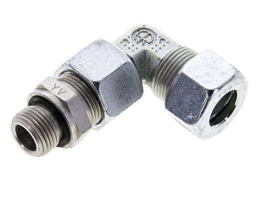 15L & M18x1.5 Zink plated Steel Elbow Cutting Fitting with Male Threads 315 bar Adjustable ISO 8434-1