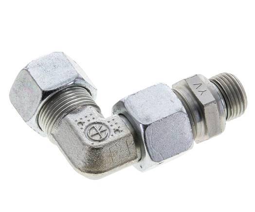 15L & M18x1.5 Zink plated Steel Elbow Cutting Fitting with Male Threads 315 bar Adjustable ISO 8434-1