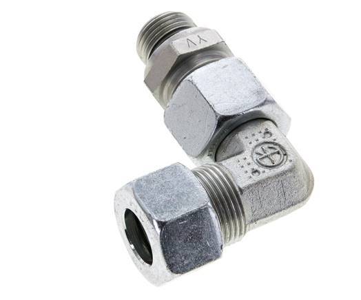 15L & M18x1.5 Zink plated Steel Elbow Cutting Fitting with Male Threads 315 bar Adjustable ISO 8434-1
