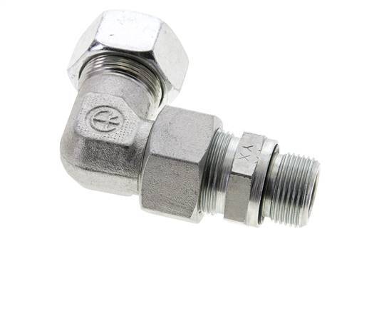 18L & M22x1.5 Zink plated Steel Elbow Cutting Fitting with Male Threads 315 bar Adjustable ISO 8434-1