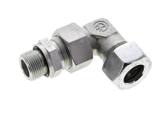 18L & M22x1.5 Zink plated Steel Elbow Cutting Fitting with Male Threads 315 bar Adjustable ISO 8434-1