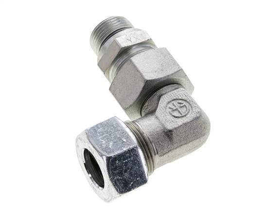 18L & M22x1.5 Zink plated Steel Elbow Cutting Fitting with Male Threads 315 bar Adjustable ISO 8434-1