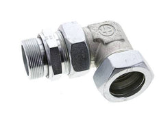 42L & M48x2 Zink plated Steel Elbow Cutting Fitting with Male Threads 160 bar Adjustable ISO 8434-1