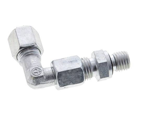6S & M12x1.5 Zink plated Steel Elbow Cutting Fitting with Male Threads 630 bar Adjustable ISO 8434-1