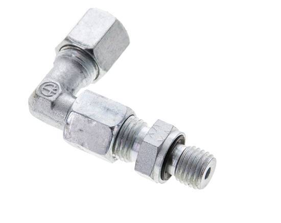 6S & M12x1.5 Zink plated Steel Elbow Cutting Fitting with Male Threads 630 bar Adjustable ISO 8434-1