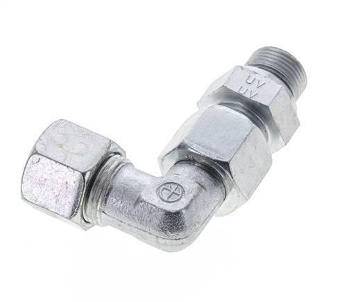 14S & M20x1.5 Zink plated Steel Elbow Cutting Fitting with Male Threads 630 bar Adjustable ISO 8434-1