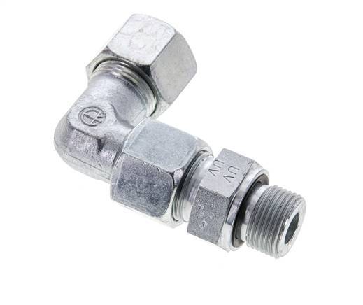 14S & M20x1.5 Zink plated Steel Elbow Cutting Fitting with Male Threads 630 bar Adjustable ISO 8434-1