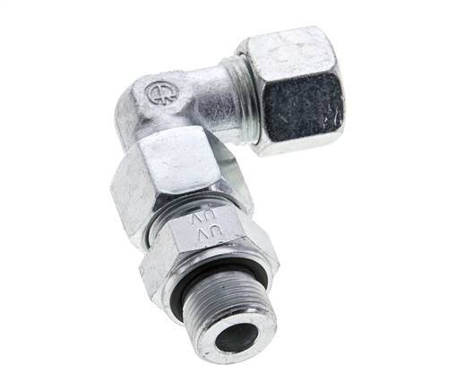 14S & M20x1.5 Zink plated Steel Elbow Cutting Fitting with Male Threads 630 bar Adjustable ISO 8434-1