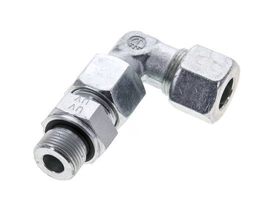 14S & M20x1.5 Zink plated Steel Elbow Cutting Fitting with Male Threads 630 bar Adjustable ISO 8434-1