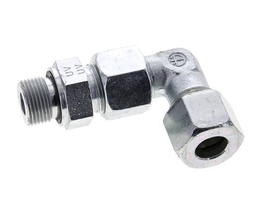 14S & M20x1.5 Zink plated Steel Elbow Cutting Fitting with Male Threads 630 bar Adjustable ISO 8434-1