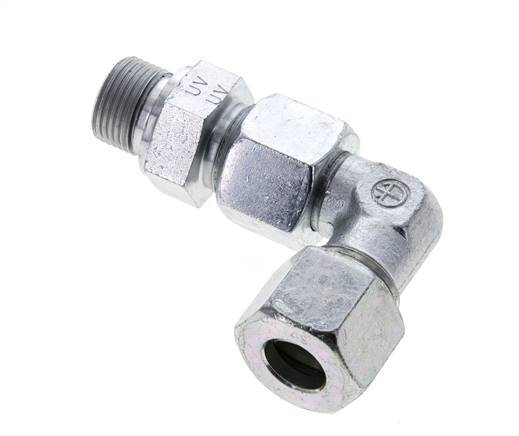 14S & M20x1.5 Zink plated Steel Elbow Cutting Fitting with Male Threads 630 bar Adjustable ISO 8434-1