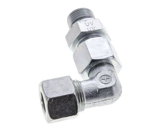 14S & M20x1.5 Zink plated Steel Elbow Cutting Fitting with Male Threads 630 bar Adjustable ISO 8434-1