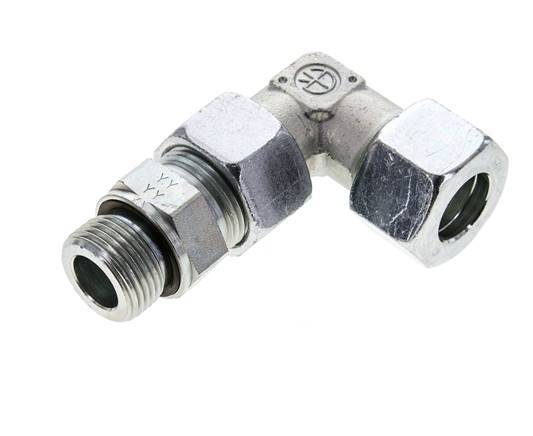 20S & M27x2 Zink plated Steel Elbow Cutting Fitting with Male Threads 400 bar Adjustable ISO 8434-1
