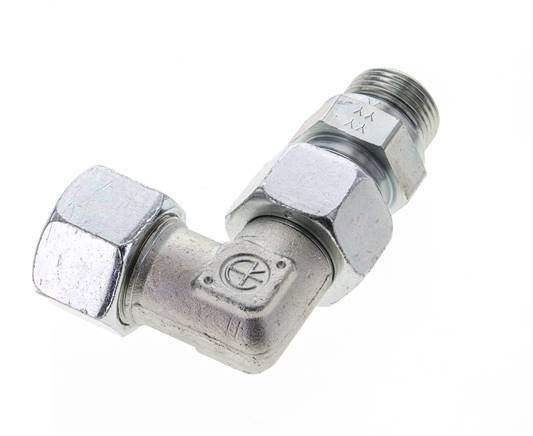20S & M27x2 Zink plated Steel Elbow Cutting Fitting with Male Threads 400 bar Adjustable ISO 8434-1