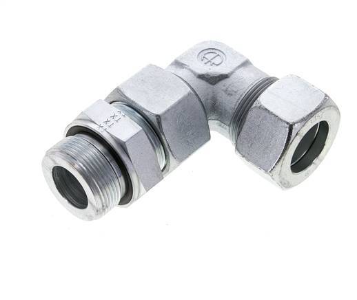 30S & M42x2 Zink plated Steel Elbow Cutting Fitting with Male Threads 400 bar Adjustable ISO 8434-1