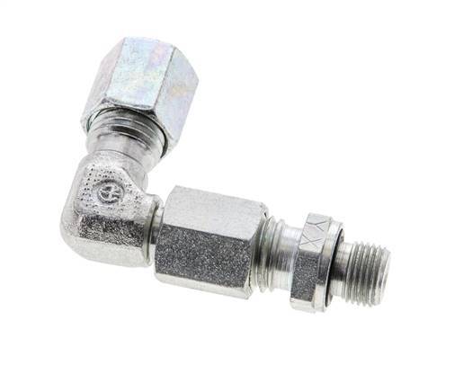 6L & G1/8'' Zink plated Steel Elbow Cutting Fitting with Male Threads 315 bar Adjustable ISO 8434-1