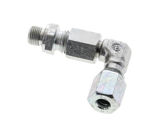 6L & G1/8'' Zink plated Steel Elbow Cutting Fitting with Male Threads 315 bar Adjustable ISO 8434-1