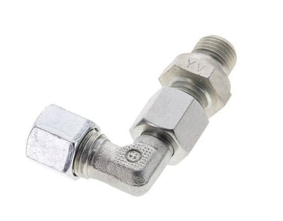 8L & G1/4'' Zink plated Steel Elbow Cutting Fitting with Male Threads 315 bar Adjustable ISO 8434-1