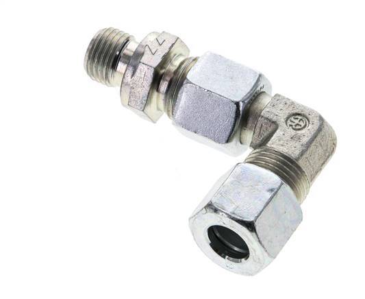 10L & G1/4'' Zink plated Steel Elbow Cutting Fitting with Male Threads 315 bar Adjustable ISO 8434-1