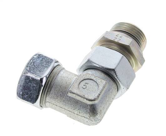 28L & G1'' Zink plated Steel Elbow Cutting Fitting with Male Threads 160 bar Adjustable ISO 8434-1