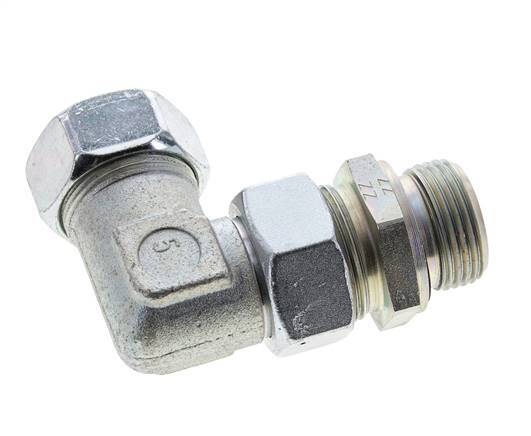 28L & G1'' Zink plated Steel Elbow Cutting Fitting with Male Threads 160 bar Adjustable ISO 8434-1