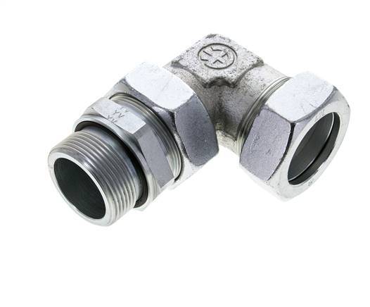 42L & G1-1/2'' Zink plated Steel Elbow Cutting Fitting with Male Threads 160 bar Adjustable ISO 8434-1