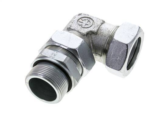 42L & G1-1/2'' Zink plated Steel Elbow Cutting Fitting with Male Threads 160 bar Adjustable ISO 8434-1