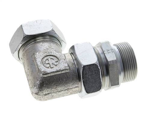 42L & G1-1/2'' Zink plated Steel Elbow Cutting Fitting with Male Threads 160 bar Adjustable ISO 8434-1