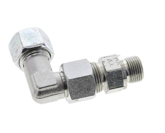 12S & G3/8'' Zink plated Steel Elbow Cutting Fitting with Male Threads 630 bar Adjustable ISO 8434-1