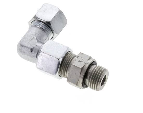14S & G1/2'' Zink plated Steel Elbow Cutting Fitting with Male Threads 630 bar Adjustable ISO 8434-1