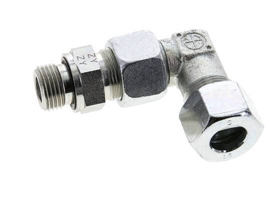 16S & G1/2'' Zink plated Steel Elbow Cutting Fitting with Male Threads 400 bar Adjustable ISO 8434-1