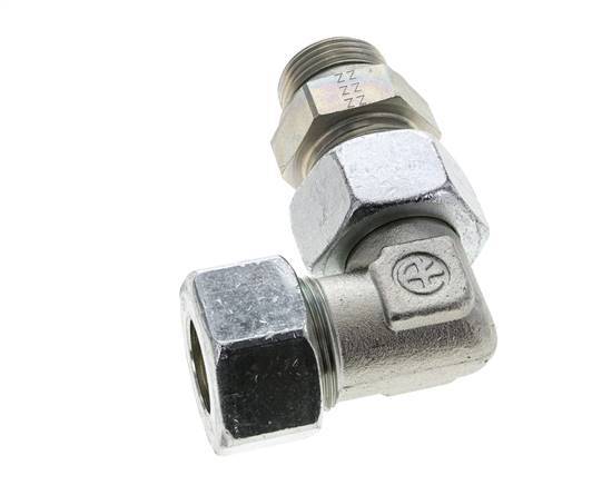 25S & G1'' Zink plated Steel Elbow Cutting Fitting with Male Threads 400 bar Adjustable ISO 8434-1