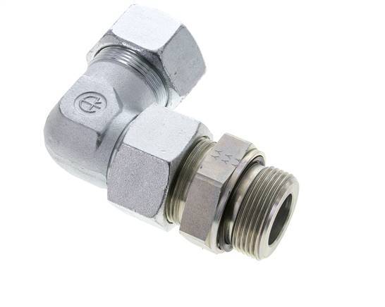 30S & G1-1/4'' Zink plated Steel Elbow Cutting Fitting with Male Threads 400 bar Adjustable ISO 8434-1