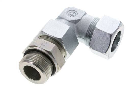 30S & G1-1/4'' Zink plated Steel Elbow Cutting Fitting with Male Threads 400 bar Adjustable ISO 8434-1