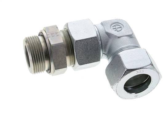 30S & G1-1/4'' Zink plated Steel Elbow Cutting Fitting with Male Threads 400 bar Adjustable ISO 8434-1
