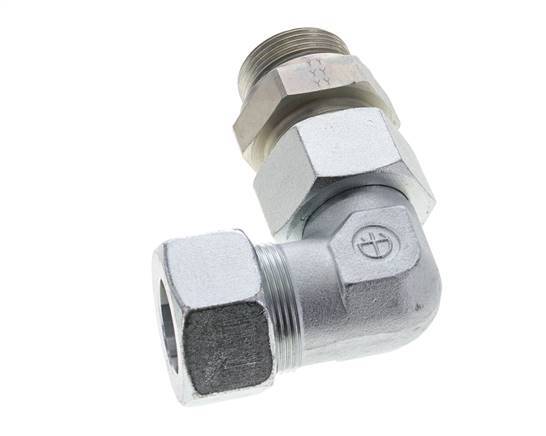 30S & G1-1/4'' Zink plated Steel Elbow Cutting Fitting with Male Threads 400 bar Adjustable ISO 8434-1