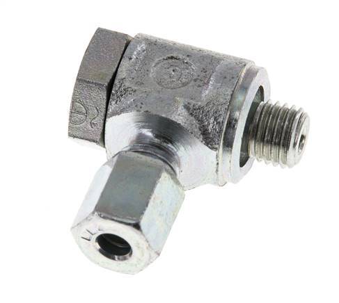 5LL & M8x1 Verzinkter Stahl Drehgelenk-Schneidfitting mit Außengewinde 100 bar Drehbar ISO 8434-1