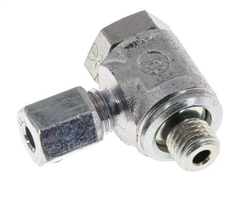 5LL & M8x1 Verzinkter Stahl Drehgelenk-Schneidfitting mit Außengewinde 100 bar Drehbar ISO 8434-1