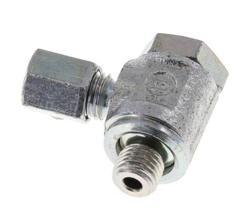 5LL & M8x1 Verzinkter Stahl Drehgelenk-Schneidfitting mit Außengewinde 100 bar Drehbar ISO 8434-1