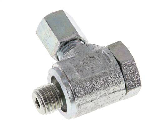 5LL & M8x1 Verzinkter Stahl Drehgelenk-Schneidfitting mit Außengewinde 100 bar Drehbar ISO 8434-1